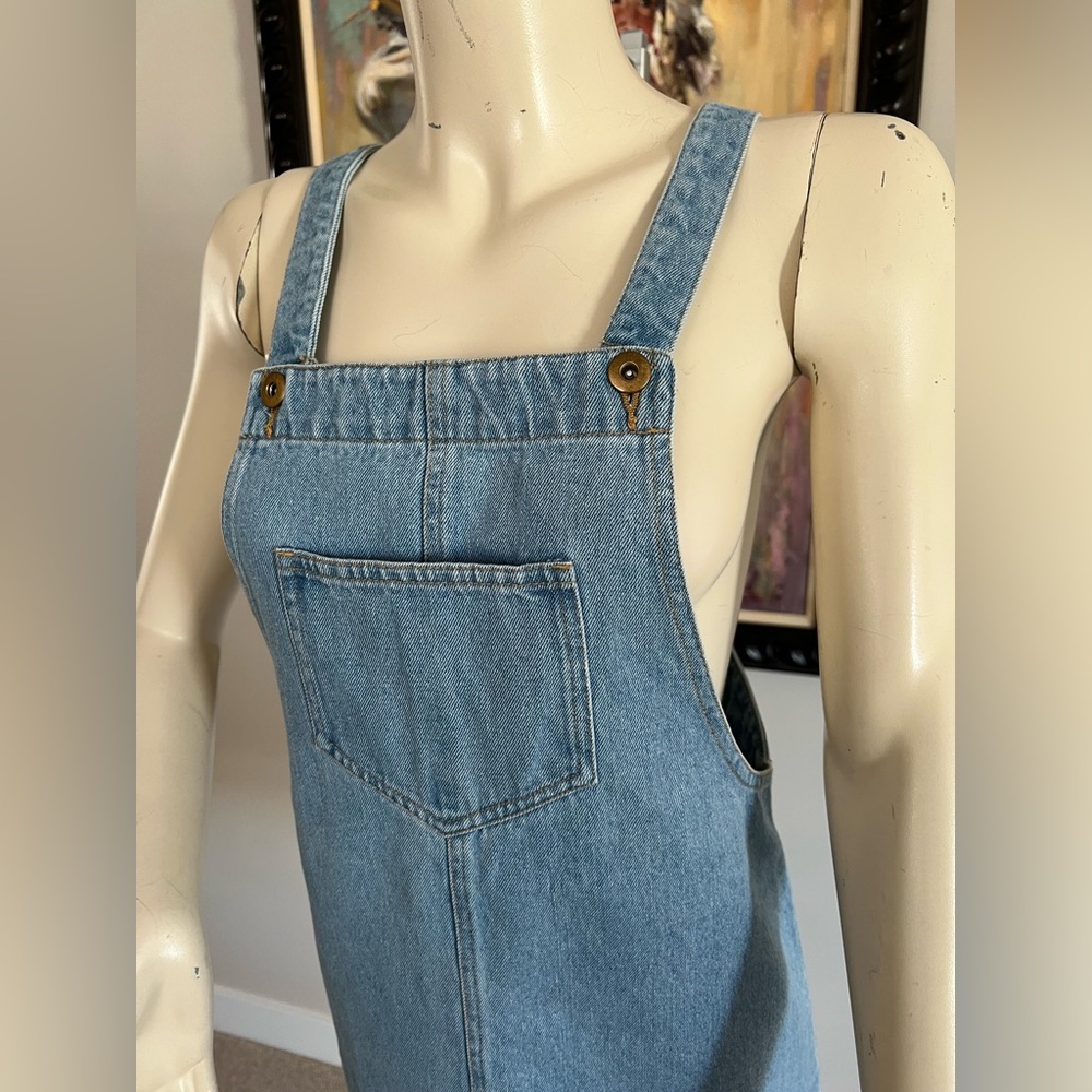 Twik Blue Denim Overall Dress – Size XS - Picture 4 of 8